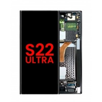 Samsung Galaxy S22 Ultra 5G (SM-S908B) Refurbished LCD Scherm Met Frame (zwart)