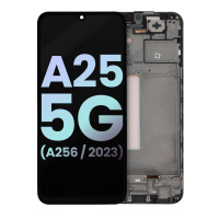 Samsung Galaxy A25 5G (A256B) Service Pack LCD Display Assembly With Frame (Black)