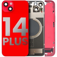 Apple iPhone 14 Plus OEM Pulled Mid-Frame Housing with Parts + Back Cover (Red)