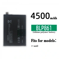 Battery Compatible For OnePlus Nord 2 5G / Nord 2T 5G / OnePlus 9RT 5G (BLP861) Li-Po 4500 mAh -YC