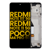 Xiaomi Redmi Note 11T 5G / Poco M4 Pro 5G Service Pack LCD Display Assembly With Frame (Black)