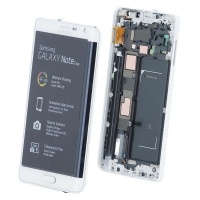 Samsung Galaxy Note Edge (N915) service pack LCD Display With Frame (White)