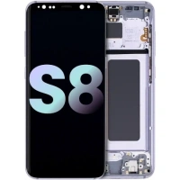 Samsung Galaxy S8 (SM-G950F) Pulled LCD Display Assembly With Frame (Violet)