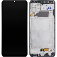 Samsung Galaxy A32 4G Pulled B-Grad LCD Scherm Met Frame (Zwart)