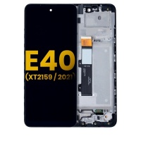 Motorola Moto E40 / Moto E30 service pack LCD Display With Frame (Black)