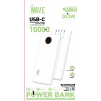 Wave WA-173 Powerbank 10000 mAh USB-C 22.5W (White) -KY