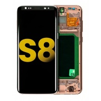 Samsung Galaxy S8 Refurbished LCD Display Assembly With Frame (Gold)