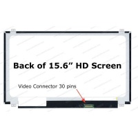 LCD Screen 15.6'' WideScreen HD (1366x768) Top and Bottom Brackets Glossy 30-pin eDP