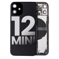 Apple iPhone 12 Mini Pulled Mid-Frame Housing with Parts No Battery (Black)