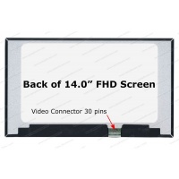 LCD Screen 14.0'' WideScreen NV140FHM-N40 FHD (1920x1080) No Brackets Matte 30 Pin (19mm)