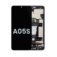 Samsung Galaxy A05s (A057F) Pulled LCD Scherm Met Frame (Zwart)