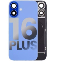 Back Glass Replacement For iPhone 16 Plus With Steel Plate+Magnet+NFC - Blue