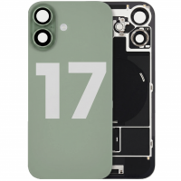 iPhone 17 Pulled Achter Glass Met Metaal Stalen plaat+magneet+NFC -Groen