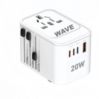Wave WA-382 Multifunctional Cube Travel Adapter + Universal Hole 20W