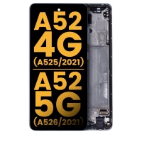 Samsung Galaxy A52 service pack LCD Display Assembly With Frame (Awesome White)