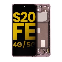 Samsung Galaxy S20 FE 4G (SM-G780F) Service Pack LCD Display Assembly With Frame (Lavender)