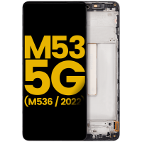 SAMSUNG GALAXY M53 5G (M536 / 2022) OLED LCD Display Assembly With Frame (Black)
