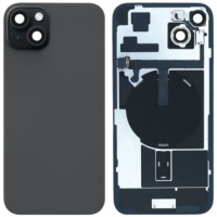 iPhone 15 Plus Pulled Back Glass With Steel Plate+Magnet+NFC - Black