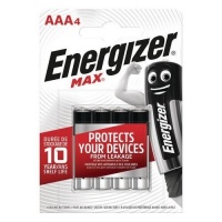 Energizer MAX AAA -LR03 Pack of 4 Alkaline Battery (12 pack of 4 pcs)