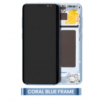 Samsung Galaxy S8 (SM-G950F) Service Pack LCD Display Assembly With Frame (Coral Blue)
