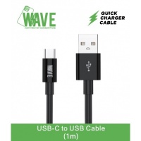 Wave WA-142 Quick Charger USB-C Cable 1M (Black)