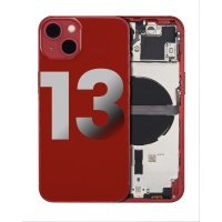 Apple iPhone 13 Pulled Mid-Frame Housing with Parts No Battery (Red)