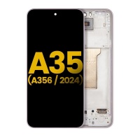 Samsung Galaxy A35 (SM-A356) service pack LCD Display Assembly With Frame (Yellow)