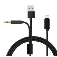 2in1 Adapter Lightnning +USB + Aux 3.5mm Plug - 120 cm