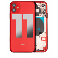 Apple iPhone 11 Pulled Mid-Frame Housing with Parts No Battery (Red)