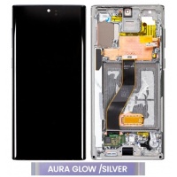 Samsung Galaxy Note 10 (N970F) LCD Display Assembly With Frame (Aura Glow / Silver)
