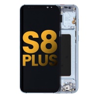 Samsung Galaxy S8 Plus Refurbished LCD Display Assembly With Frame (Coral Blue)