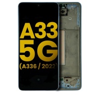 Samsung Galaxy A33 5G (A336B) service pack LCD Display Assembly With Frame (Gold)