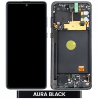 Samsung Galaxy Note 10 Lite (N770F-DS) Service Pack LCD Display Assembly With Frame (Black)