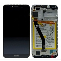 Huawei Y6 2018 LCD Display Assembly With Frame Inc. Battery (Black)