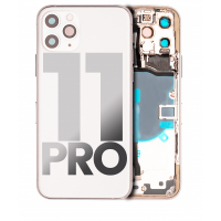 Apple iPhone 11 Pro Pulled Mid-Frame Housing with Parts No Battery (White)