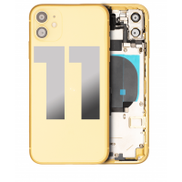 Apple iPhone 11 Pulled Mid-Frame Housing with Parts No Battery (Yellow)