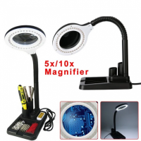LED with magnifying glass in base storage design
