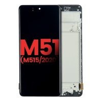 Samsung Galaxy M51 (M515) OLED LCD Display Assembly With Frame (Black)