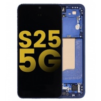 Samsung Galaxy S25 Service Pack LCD Display Assembly With Frame (IcyBlue)