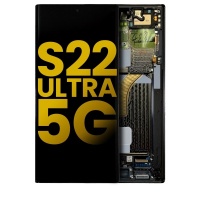 Samsung Galaxy S22 Ultra 5G (SM-S908B) service pack LCD Display Assembly With Frame (Black)