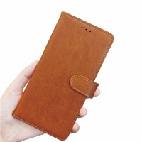 Wave Leather Book Case iPhone 12 / 12 Pro - Brown