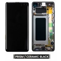 Samsung Galaxy S10 Plus (SM-G975F) Oled LCD Display Assembly With Frame (Black) - Original Size