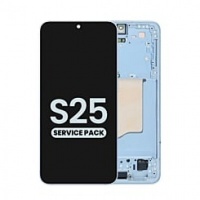 Samsung Galaxy S25 Service Pack LCD Display Assembly With Frame (IcyBlue)