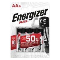Energizer MAX AA -LR6 Pack of 4 Alkaline Battery (12 pack of 4pcs)