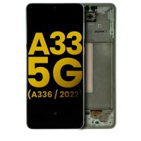 Samsung Galaxy A33 5G (A336B) service pack LCD Display Assembly With Frame (White)