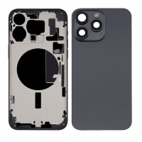Apple iPhone 15 ProMax Pulled Mid-Frame Housing with Some Small Parts + Back Cover No Battery(Black)