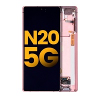 Samsung Galaxy Note 20 (N980F) Pulled LCD Display Assembly With Frame (Pink)