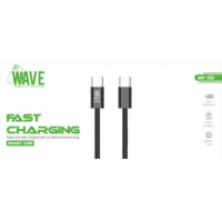Wave WA-355 Type-C to Type-C Cable 1M Fast Charging (60 Wat) (Black)