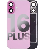 Back Glass Replacement For iPhone 16 Plus With Steel Plate+Magnet+NFC - Pink