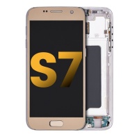 Samsung Galaxy S7 (SM-G930F) Refurbished LCD Display Assembly With Frame (Gold)